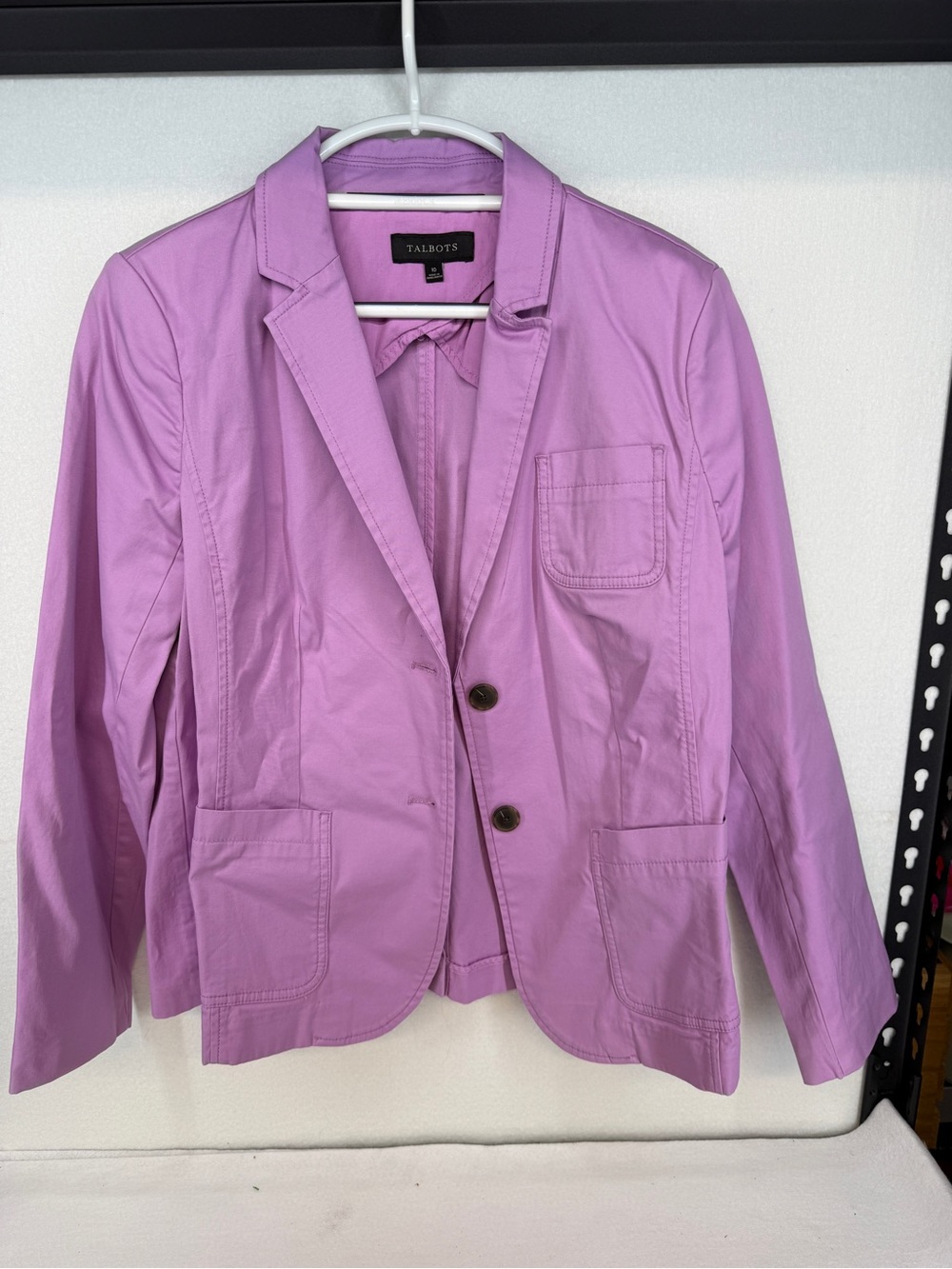 NWOT Talbots Women’s Lavendar The Weekend Blazer Cotton Blazer Size 10